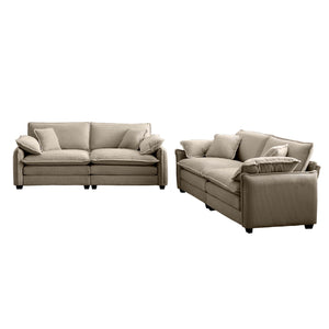 English Elm Modern Two-Piece Sofa Set In Tan Corduroy – Stylish, Comfortable Seating For Living Rooms & Bedrooms W714S00712