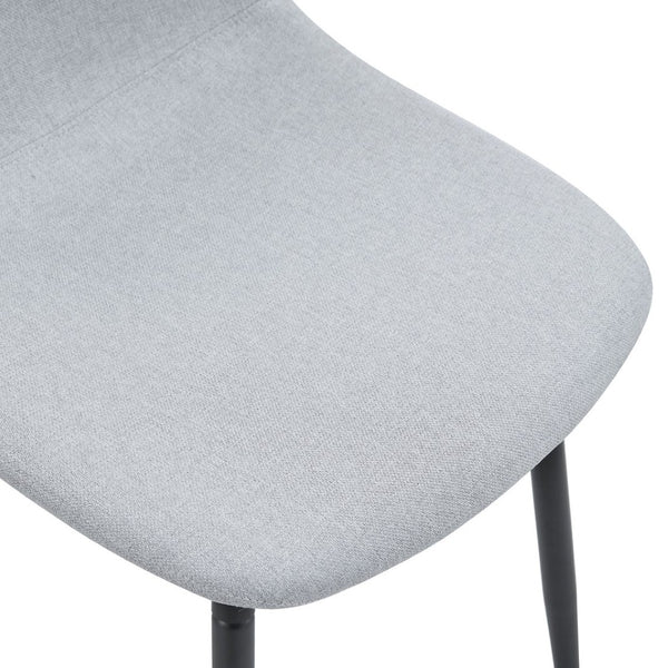 English Elm Table and Chair Set Modern Marble Glass Top with Gray Linen Seats for Dining Room W1151S04657