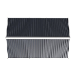 English Elm Campcraft 8x12 Outdoor Metal Storage Shed Lockable Weatherproof Backyard Tool House Brown W1598S00043