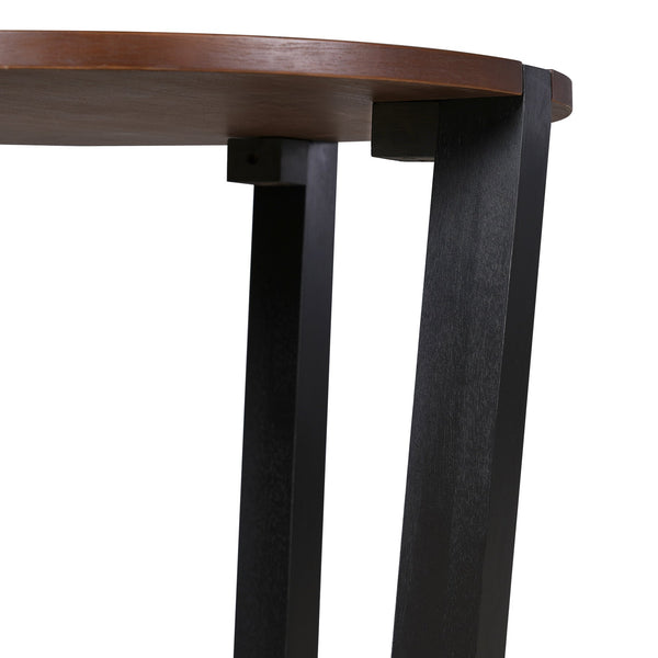 English Elm Christopher Knight Home® - ACACIA Solid Wood Side Table — 17.5" Round Top, Handcrafted Grain, Durable Modern Accent Table Brown+Black N770P269891B
