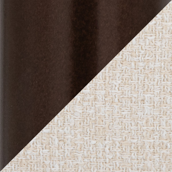 English Elm Renee Contemporary Chair Cream Fabric with Copper Metal Legs — Cut-Out Back, Thick Foam Cushion, Stylish B202P223641