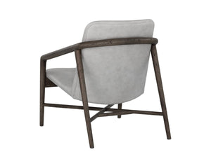 Sunpan CINELLI Lounge Chair - Mid-Century Inspired Design with Solid Oak Frame for Cozy Comfort and Style Grey 110539