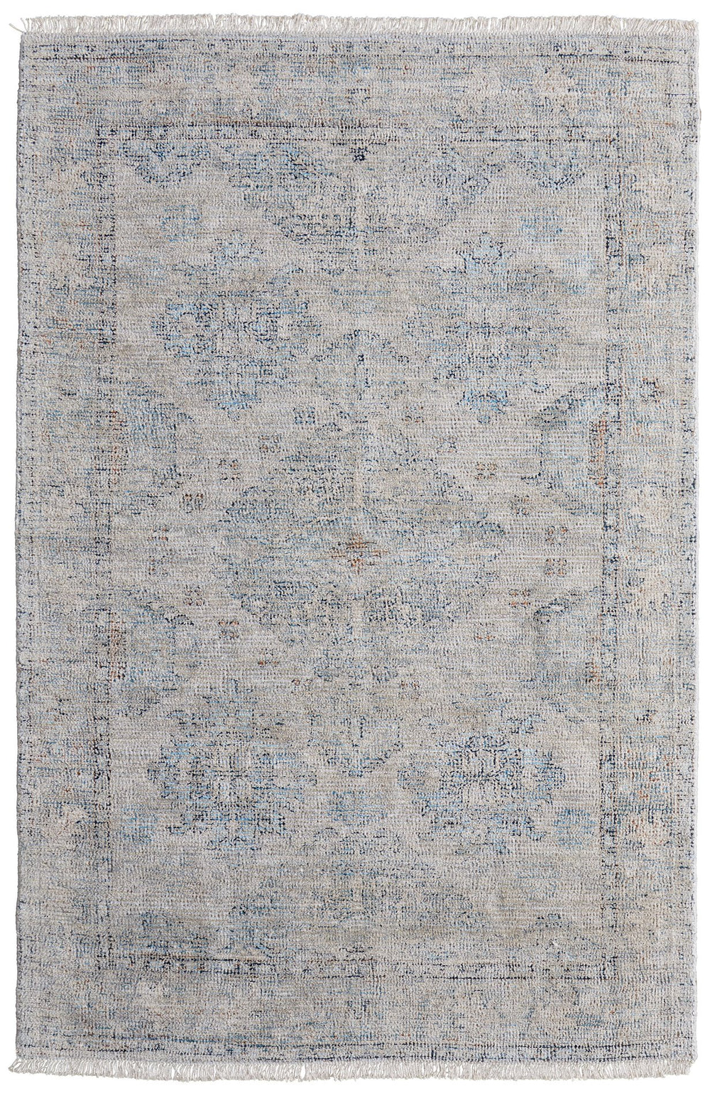 Feizy Rugs Caldwell Handwoven Wool & Viscose Area Rug - Transitional Elegance For Bohemian & Eclectic Spaces Blue,Gray,Taupe Wool,Viscose 8798801fstn000c50