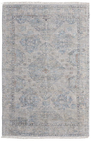 Feizy Rugs Caldwell Handwoven Wool & Viscose Area Rug - Transitional Elegance For Bohemian & Eclectic Spaces Blue,Gray,Taupe Wool,Viscose 8798801fstn000c50