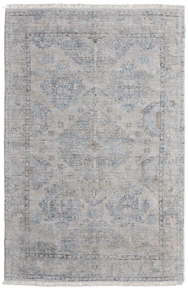Feizy Rugs Caldwell Handwoven Wool & Viscose Area Rug - Transitional Elegance For Bohemian & Eclectic Spaces Blue,Gray,Taupe Wool,Viscose 8798801fstn000c50