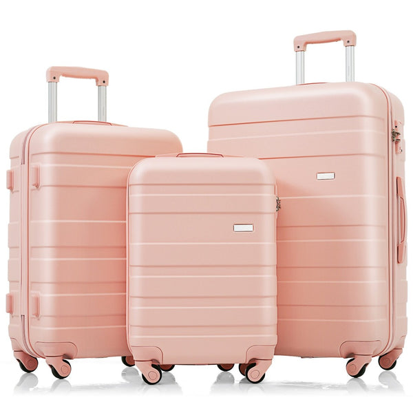 English Elm Luggage Sets 3 Piece Abs Hardshell Spinner Suitcase with Tsa Lock Lightweight Travel N726P203164S