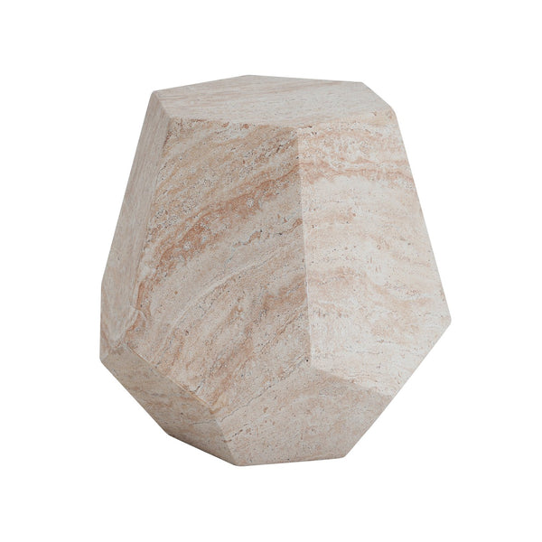 English Elm Christopher Knight Home® - Outdoor/Indoor Lightweight Concrete Side Table - Hexagonal Travertine Accent For Modern Spaces N773P253775Z