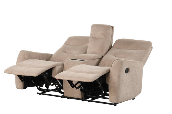 English Elm Paterson Microsuede Velvet Reclining Loveseat with Center Console and Cup Holders B078P497899