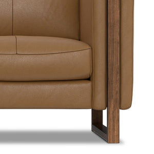 English Elm Richard 63-Inch Loveseat - Eco-Friendly Semi-Aniline Leather, Compact Comfort For Stylish Spaces B136P364298-GIGA