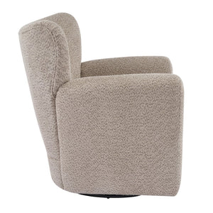 English Elm Modern Bouclé Wingback Swivel Chair with 360 Degree Rotation for Living Room Black,Camel N776P403573M