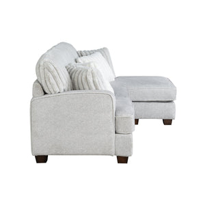 English Elm Modern Reversible Sectional with Corner Block Frame, Plush Foam Cushions, Easy Assembly, 87" x 59" Gray 87.8 L x 36.22 W x 30 H B011P293573