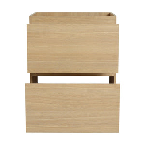 English Elm 24" Engineered Wood Bathroom Vanity with Dual Drawers, Freestanding Storage Cabinet, 24" x 18" x 35" Oak W1972P188241