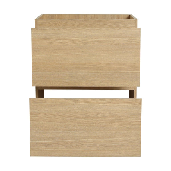 English Elm 24" Engineered Wood Bathroom Vanity with Dual Drawers, Freestanding Storage Cabinet, 24" x 18" x 35" Oak W1972P188241