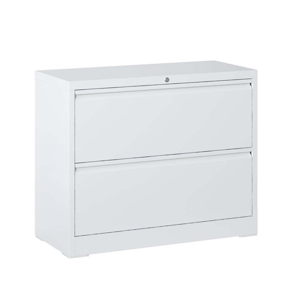 English Elm Lateral Steel Filing Cabinet Two Drawer Locking Anti-tip Home Office Storage W2735P428819