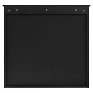 English Elm 2-in-1 Matte Wall Mounted Medicine Cabinet Soft Close Mirror Storage for Bathroom Vanity Black N710P389456B