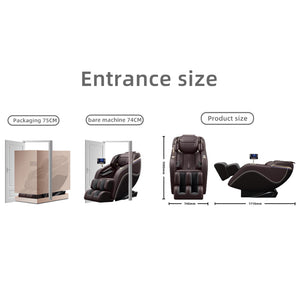 English Elm "Luxury Luxury 3D Zero Gravity Massage Chair with SL-Track, Mechanical Hand, Shiatsu, Heated Back & Calves, Bluetooth Speakers and Smart LCD Control W3327P296128