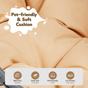 English Elm Cat Swing Bed With Stand & Removable Cushion - Stylish Egg Chair For Cozy Naps & Playtime Fun! W2500P283880