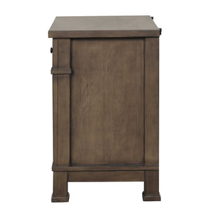 English Elm Transitional Dark Walnut Nightstand with Usb Charging Dovetail Drawers Bedroom B2741P435887