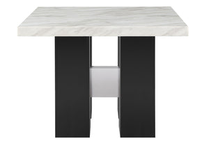 English Elm Mikha Faux Marble Top Bar Table Set with Four Stools for Kitchen Dining B201S00145
