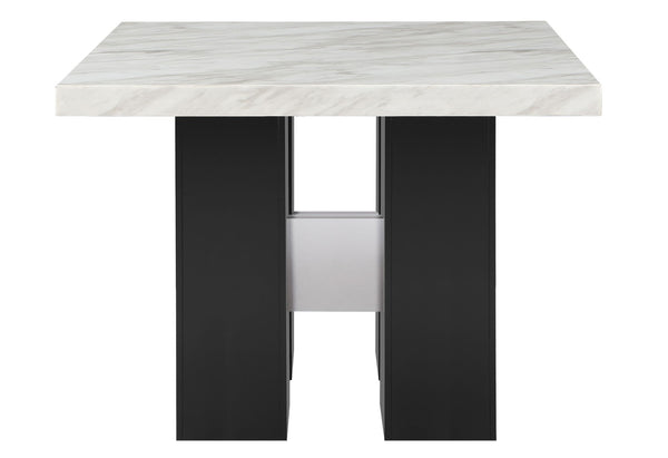 English Elm Mikha Faux Marble Top Bar Table Set with Four Stools for Kitchen Dining B201S00145