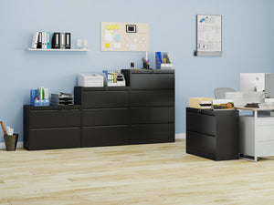 English Elm 2 Drawer Steel File Cabinet with Lock — Heavy-Duty Cold-Rolled Office Storage, Silent Glides, Anti-Tip Mounting, Compact Under-Desk Design W2735P332166