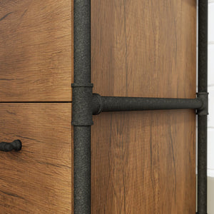 English Elm Lateral File Cabinet In Warm Oak Finish - Stylish, Durable Storage For Home Office & Workspace Solutions B356P367836