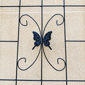 English Elm 4 Pack Powder Coated Steel Garden Trellis Panels Rustproof Vertical Vine Support Outdoor Black W1586P151254
