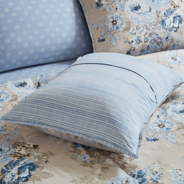 English Elm 5-piece Vintage Floral Comforter Set Twin Reversible Microfiber Bedding Navy Blue B035P408239