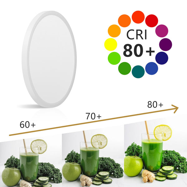 English Elm 6PK 12 in LED Flush Mount Ceiling Light Fixture, 2880 Lumens, 5-CCT Selectable, Dimmable, Damp Location White W2312P375003