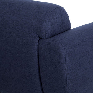 OSP Home Furnishings Delta Commercial Armchair with Sinuous Spring Seat and Black Metal Legs for Lobbies Armchair Navy DTL51-K062