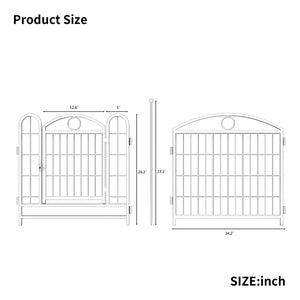 English Elm Dog Playpen 8 Panel Heavy Duty Iron Pet Enclosure Foldable Indoor Outdoor Exercise Pen Black W368P233996