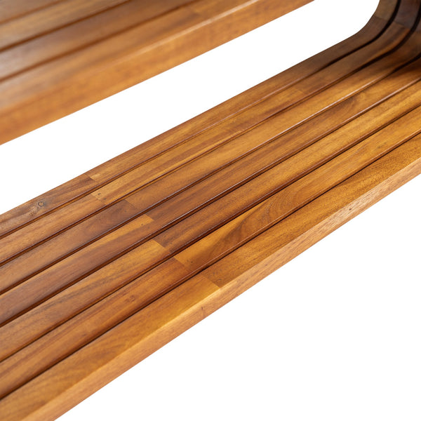 English Elm Christopher Knight Home® - Melow Acacia Wood Coffee Table Teak Finish — Ready-to-Use Hollowed Elongated Design, 50.5" L N775P361822T