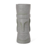 Christopher Knight Home® - Noble House - Poulan Outdoor Polynesian Decorative Planter, Stone Gray