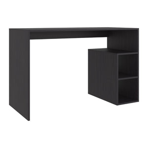English Elm Benson Writing Desk with Three Open Shelves Wengue Finish Home Office Storage Black B097P474292