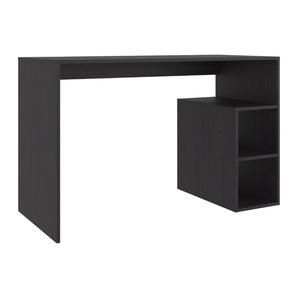English Elm Benson Writing Desk with Three Open Shelves Wengue Finish Home Office Storage Black B097P474292