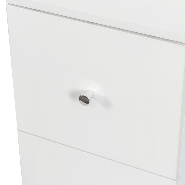English Elm 70.87" Tall Storage Cabinet with 3 Side Drawers and 4 Display Shelves - Modern Wooden Organizer for Living Room W331P281205 W331P281205