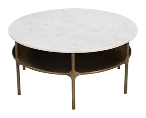 Zuo Modern Bild Coffee Table - Chic White & Brass Design With Luxurious Marble Top For Modern Living Spaces White Natural Marble,Iron 110595-zuo-modern