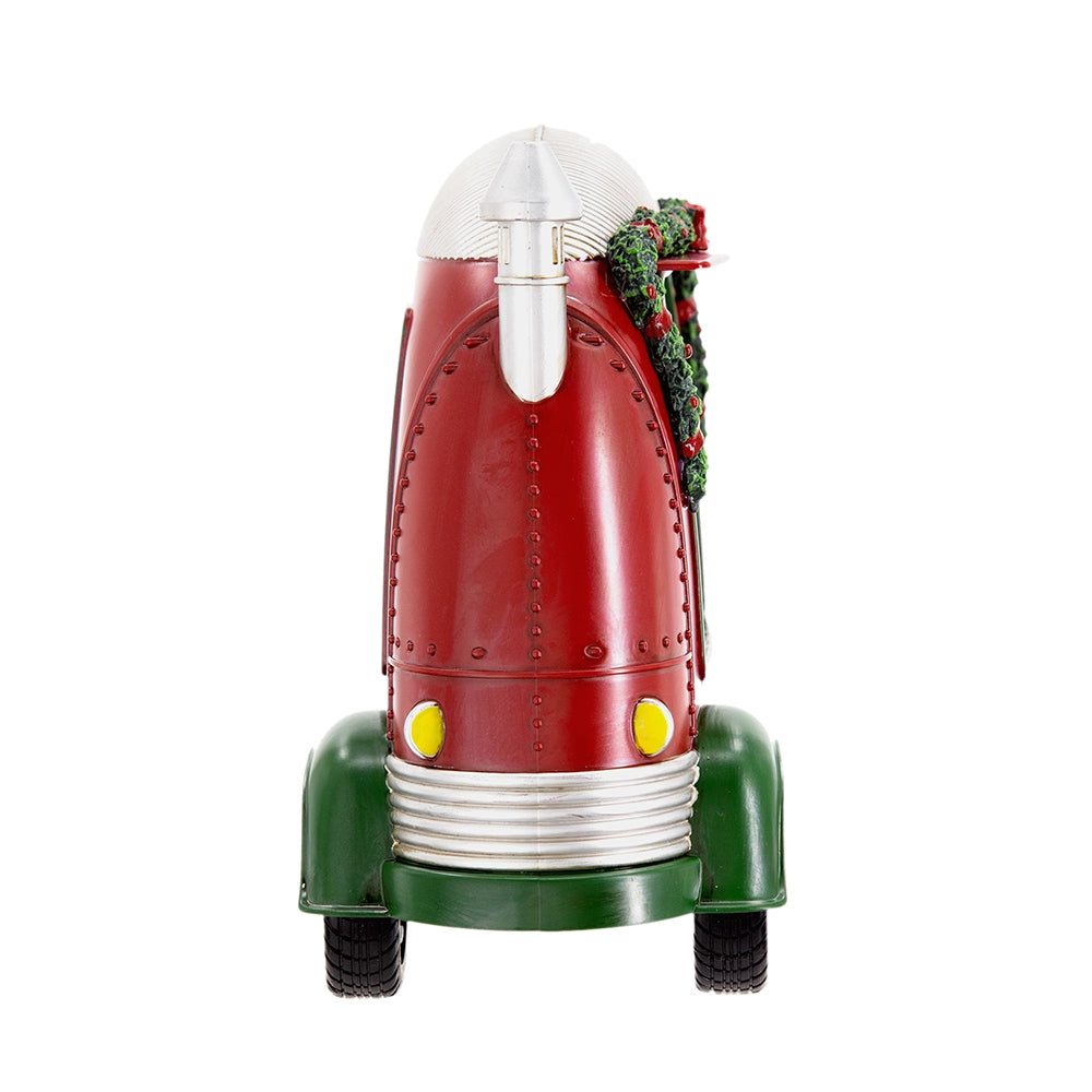 English Elm 11.3x4.4x8"H Christmas Lighted Camper Water Globe with Mr & Mrs Santa, Spinning Snow, LED Glow, Tabletop Decor W2078P254693