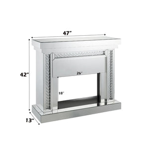English Elm Nysa Glam Electric Fireplace with Mirrored Surround and Faux Crystal Led Accent B2726P446685
