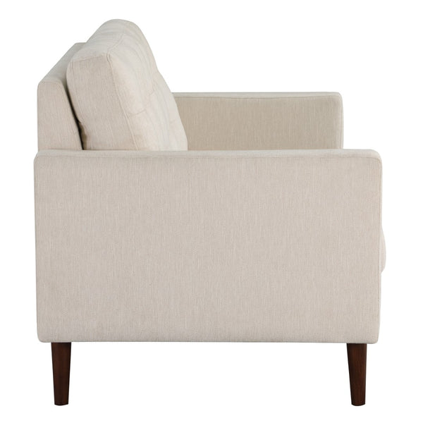 OSP Home Furnishings Grayburn Mid-Century Loveseat Cream