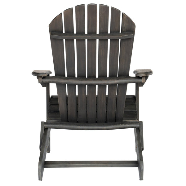 English Elm Christopher Knight Home® - Folding Adirondack Chair Acacia Wood Outdoor Lounge Seat with Slatted Back, Wide Arms, Durable Comfort DARK GREY N770P358873B