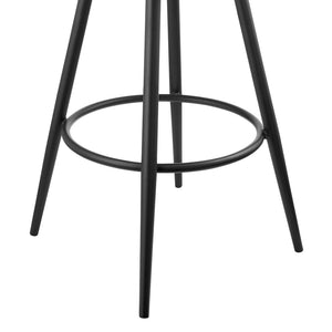 English Elm Lacey Swivel Barstool Matte Iron Base Faux Leather Seat Mid-century Kitchen Bar Gray B2736P464812