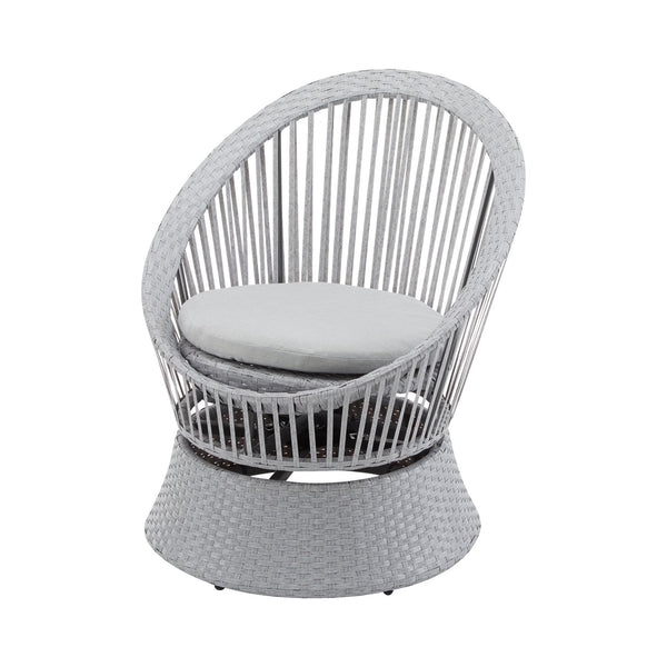 English Elm Christopher Knight Home® - [Set Of 2] 26.7" Modern Swivel Wicker Lounge Chairs With Cushions - Stylish & Versatile For Any Space N767P237032G_2