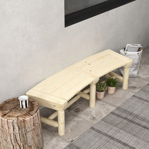 English Elm Outsunny Semicircular Wooden Garden Bench – Elegant Wrap-Around Outdoor Seating For Patios & Yards W2225P174107-GIGA
