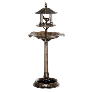 English Elm Outsunny 3-In-1 Vintage Garden Bird Bath, Feeder & Planter - Elegant Antique Design For Bird Lovers W2225P217962-GIGA