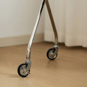 English Elm Walk 360° Movable TV Stand Antique Finish with Metal & Wood Shelves, Fits 43–70" TVs, 200lb Load Black W3318P307901