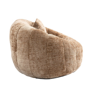 English Elm Bean Bean Bag Sofa High-Density Memory Foam Two-Seater Lounger High Back Chenille Cozy Support Coffee W395P181441