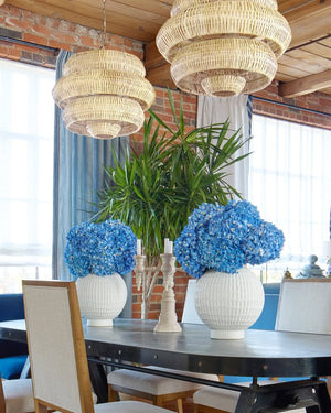 Currey & Company Antibes Grande White Chandelier - Stunning Bleached Rattan Design With 18 Lights For Bright Elegance Natural Rattan ,Wrought Iron 9000-1316-currey-company