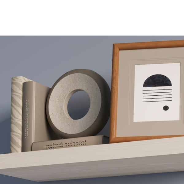 English Elm White Oak Floating Shelf with Concealed Mounts, Scratch‑Resistant Finish, Warm Natural Grain 31.5" x 9.8" B062P373795