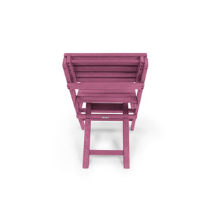 English Elm Coastal Bay Recycled Hdpe Folding Bistro Chair for Patio and Balcony Use Burgundy B2745P409665